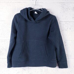 Lole Constance Hoodie Womens Medium  Black Cropped Hooded Pullover Sweatshirt